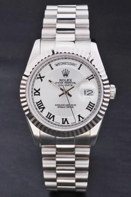 Rolex Day-Date Silver White Cutwork 34mm Men Watch-RD3822 Rolex Day-Date Silver White Cutwork 34mm Men Watch-RD3822