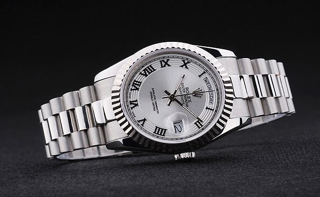 Rolex Day-Date Silver White Cutwork 34mm Men Watch-RD3822 Rolex Day-Date Silver White Cutwork 34mm Men Watch-RD3822