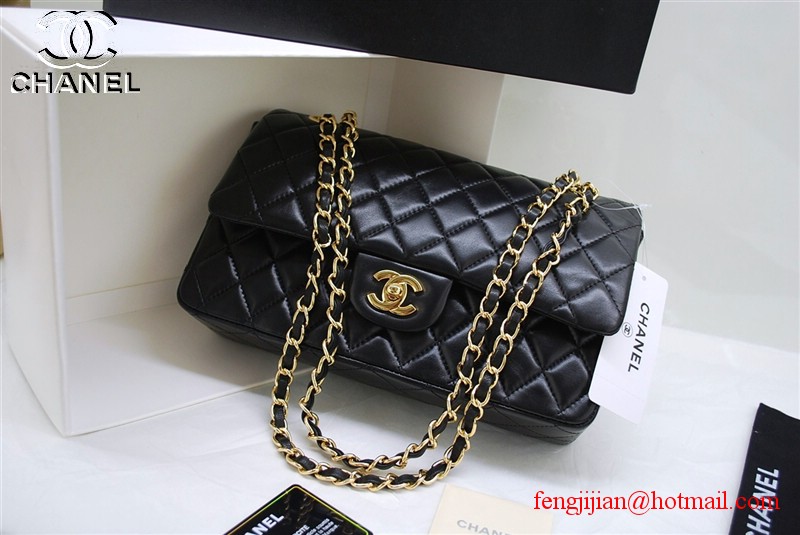 Chanel 2.55 Double Flap Gold Hardware A1112 Black Chanel 2.55 Double Flap Gold Hardware A1112 Black