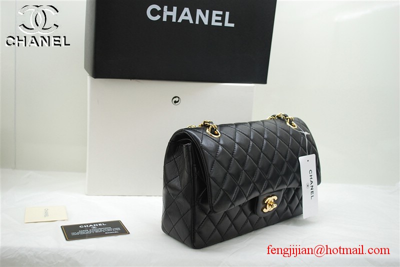 Chanel 2.55 Double Flap Gold Hardware A1112 Black Chanel 2.55 Double Flap Gold Hardware A1112 Black