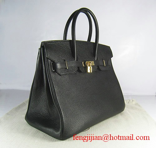 Hermes Birkin 35cm Embossed Veins Leather Bag Black 6089 Gold Hardware Hermes Birkin 35cm Embossed Veins Leather Bag Black 6089 Gold Hardware