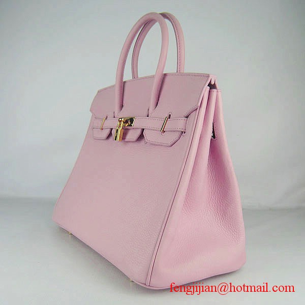 Hermes 35cm Embossed Veins Leather Bag Pink 6089 Gold Hardware Hermes 35cm Embossed Veins Leather Bag Pink 6089 Gold Hardware