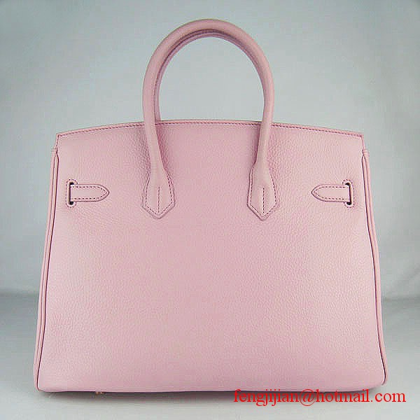 Hermes 35cm Embossed Veins Leather Bag Pink 6089 Gold Hardware Hermes 35cm Embossed Veins Leather Bag Pink 6089 Gold Hardware