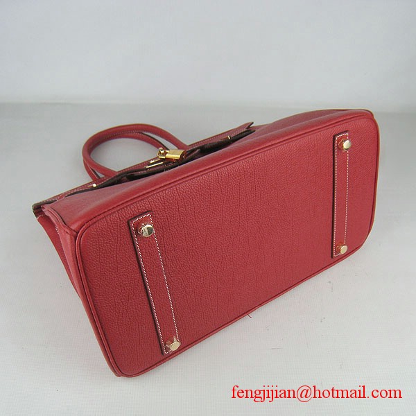 Hermes Birkin 35cm Tendon Veins Leather Bag Red Gold Hardware Hermes Birkin 35cm Tendon Veins Leather Bag Red Gold Hardware