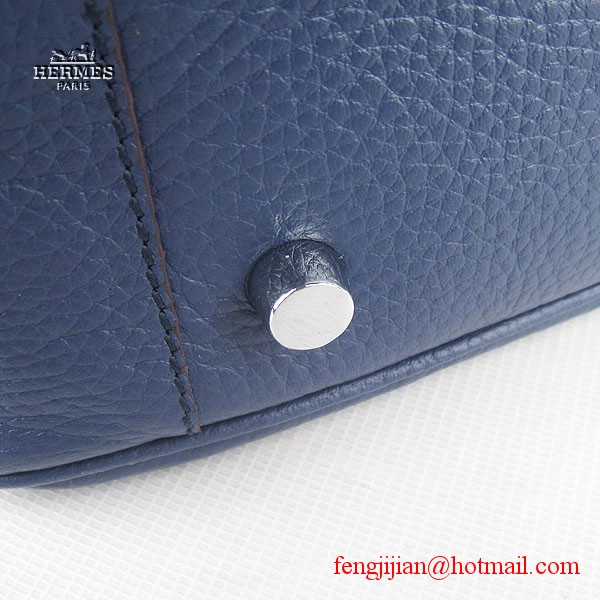 Hermes Women Shoulder Bag Dark Blue 6208 Hermes Women Shoulder Bag Dark Blue 6208