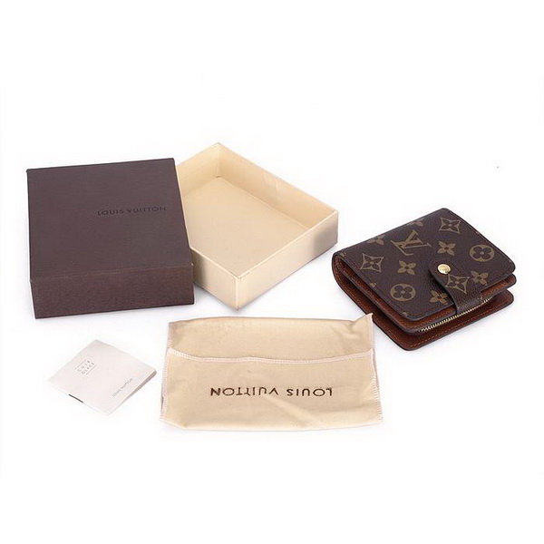 Louis Vuitton Monogram Canvas Compact Wallet N61667 Louis Vuitton Monogram Canvas Compact Wallet N61667