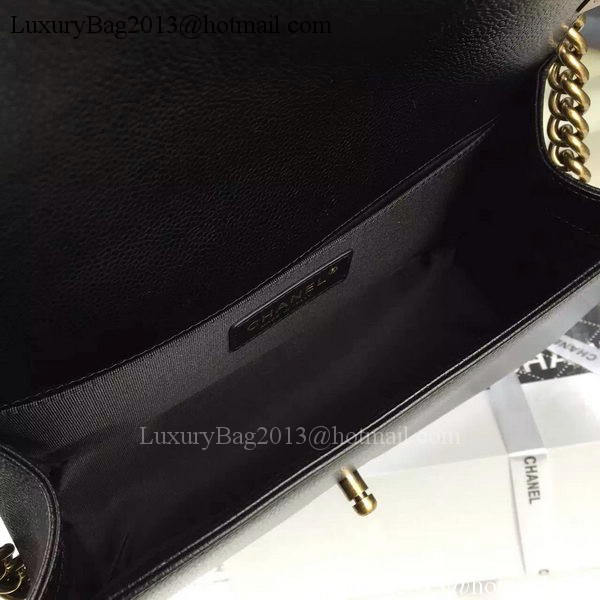 Chanel Boy Flap Shoulder Bag Black Original Calfskin Leather A8708 Bronze Chanel Boy Flap Shoulder Bag Black Original Calfskin Leather A8708 Bronze