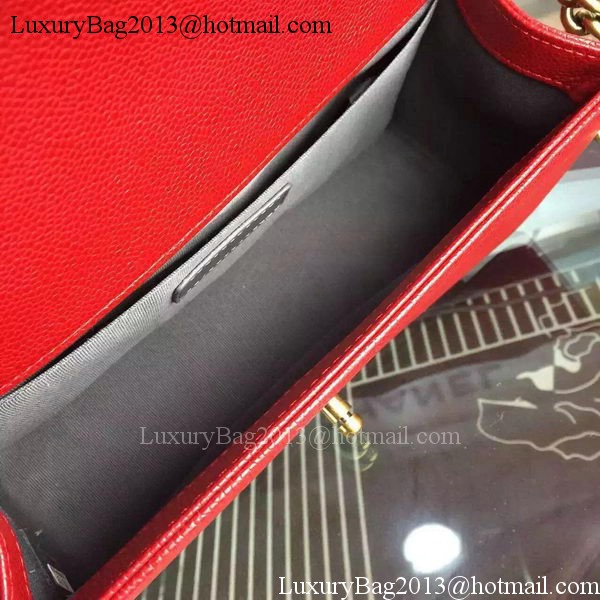 Chanel Boy Flap Shoulder Bag Red Original Calfskin Leather A8708 Bronze Chanel Boy Flap Shoulder Bag Red Original Calfskin Leather A8708 Bronze
