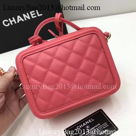 Chanel Cosmetic Bag Original Cannage Pattern A93341 Red Chanel Cosmetic Bag Original Cannage Pattern A93341 Red