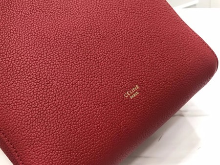 CELINE Sangle Seau Bag in Suede Leather C3371S Red CELINE Sangle Seau Bag in Suede Leather C3371S Red