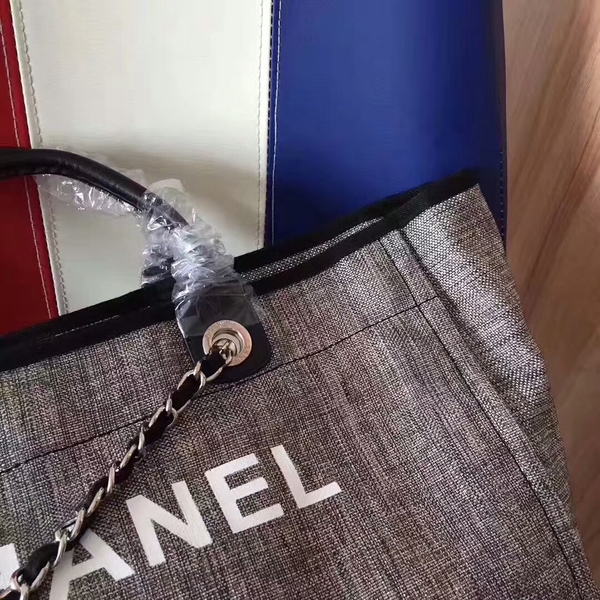 Chanel Deauville Tote Bag Original Canvas Leather A68047-3 Chanel Deauville Tote Bag Original Canvas Leather A68047-3
