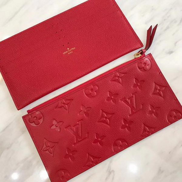 Louis Vuitton Monogram Empreinte POCHETTE FeLICIE M64064 Red Louis Vuitton Monogram Empreinte POCHETTE FeLICIE M64064 Red