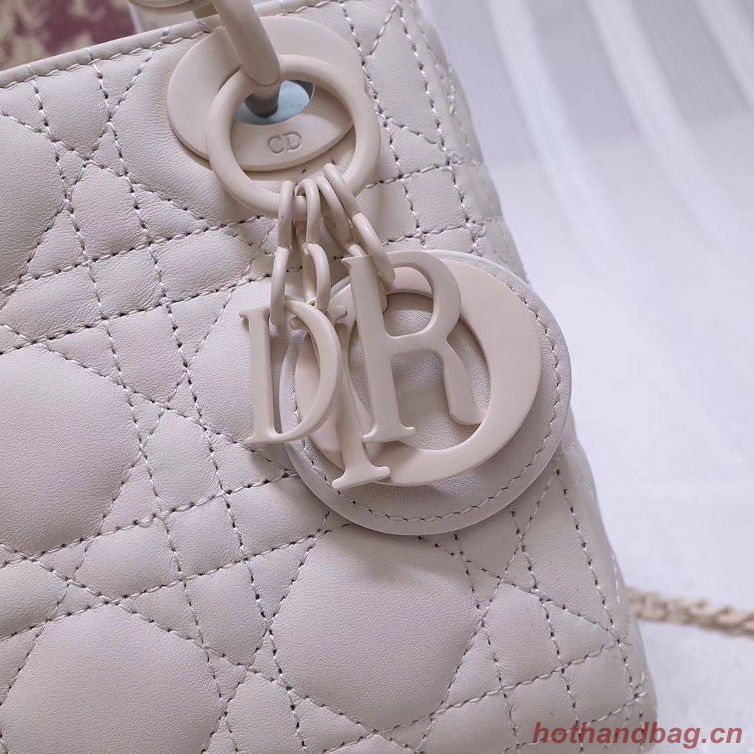 Dior MINI LADY DIOR CALFSKIN BAG M0505 White Dior MINI LADY DIOR CALFSKIN BAG M0505 White