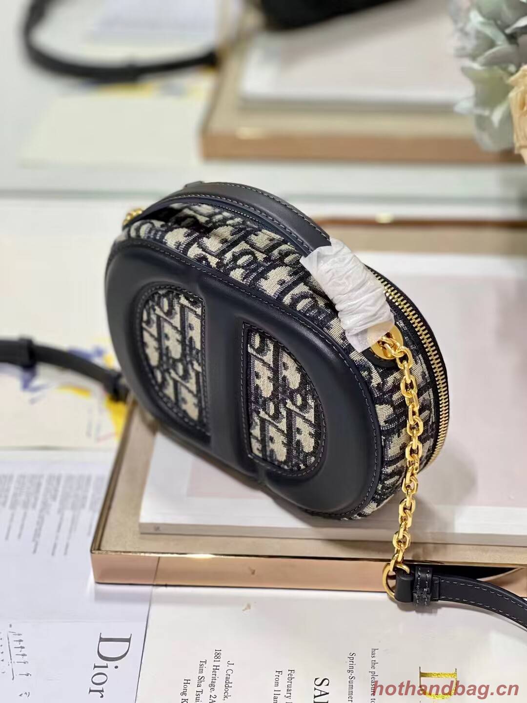 CD SIGNATURE OVAL CAMERA BAG Blue Dior Oblique Jacquard S2201UTZQ CD SIGNATURE OVAL CAMERA BAG Blue Dior Oblique Jacquard S2201UTZQ