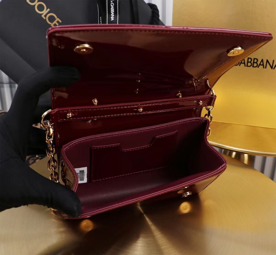 Dolce & Gabbana Patent leather Shoulder Bag G6504 red Dolce & Gabbana Patent leather Shoulder Bag G6504 red