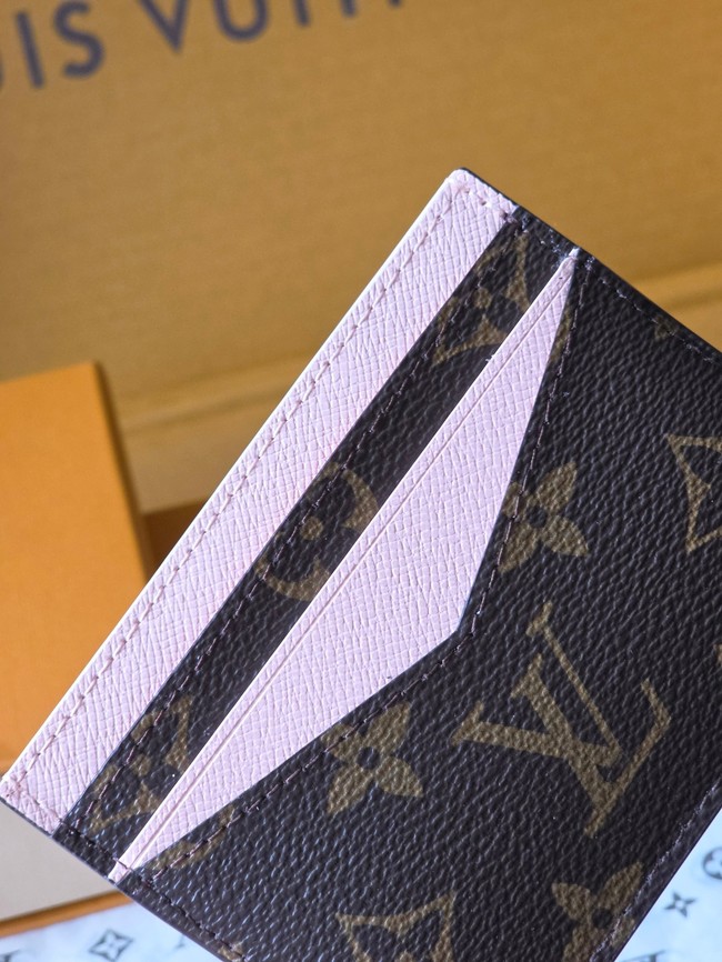 Louis Vuitton Double Card Holder M28233 pink