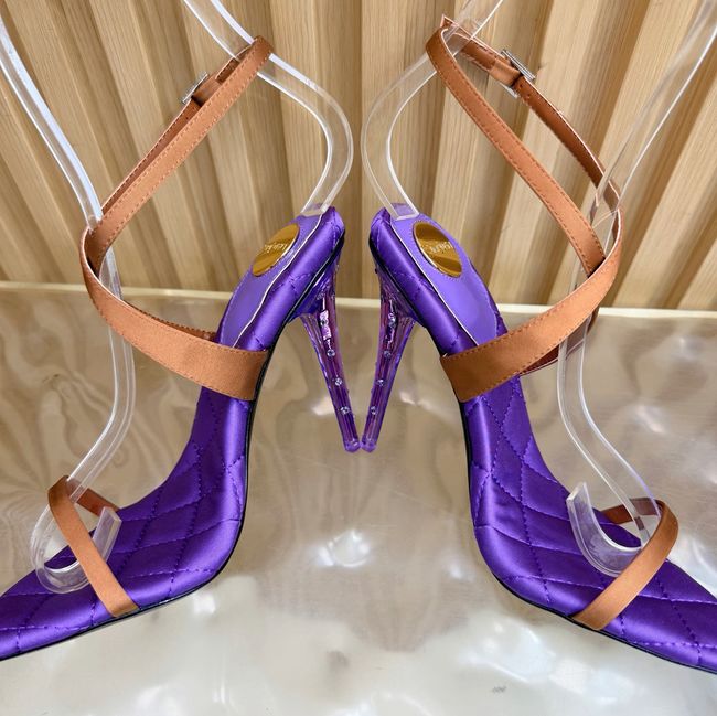 Saint Laurent in satin crepe and rhinestones Heel 10CM 69014-1 Saint Laurent in satin crepe and rhinestones Heel 10CM 69014-1
