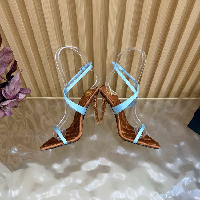 Saint Laurent in satin crepe and rhinestones Heel 10CM 69014-2 Saint Laurent in satin crepe and rhinestones Heel 10CM 69014-2
