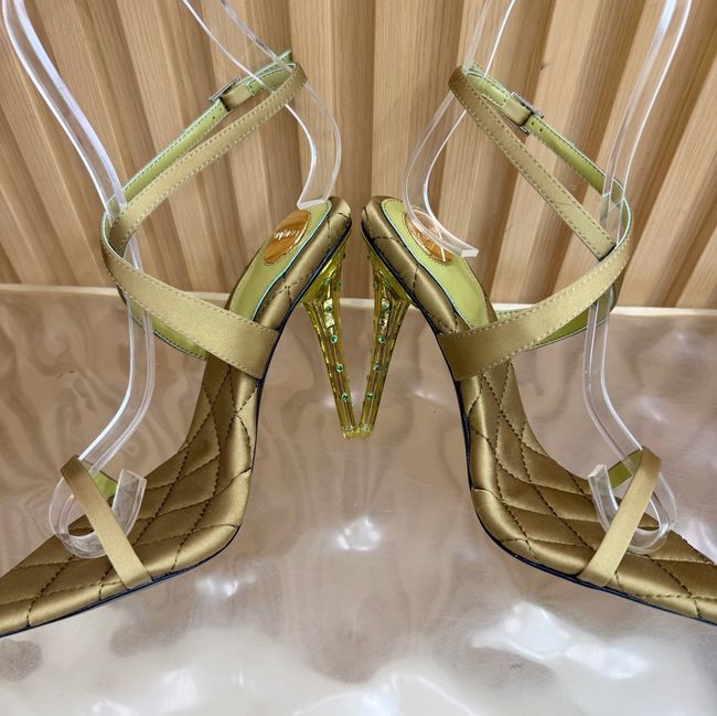 Saint Laurent in satin crepe and rhinestones Heel 10CM 69014-7 Saint Laurent in satin crepe and rhinestones Heel 10CM 69014-7