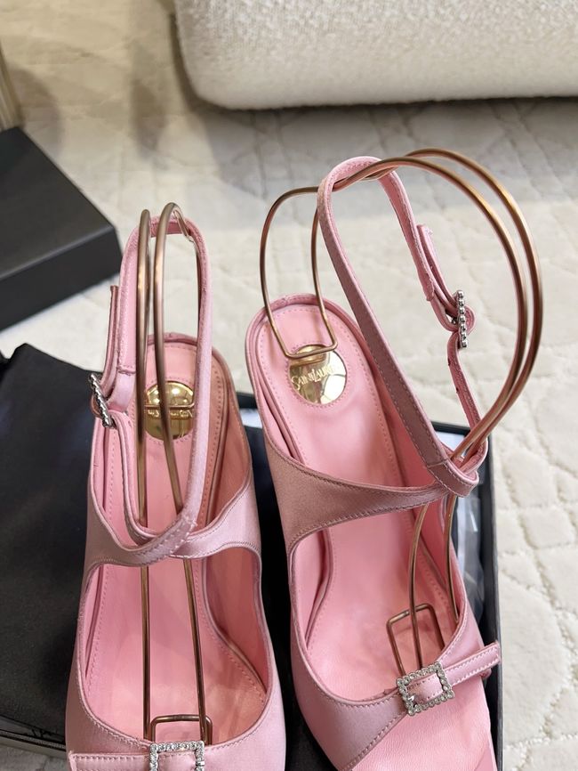 Saint Laurent in satin crepe and rhinestones Heel 10.5CM 69021-1 Saint Laurent in satin crepe and rhinestones Heel 10.5CM 69021-1