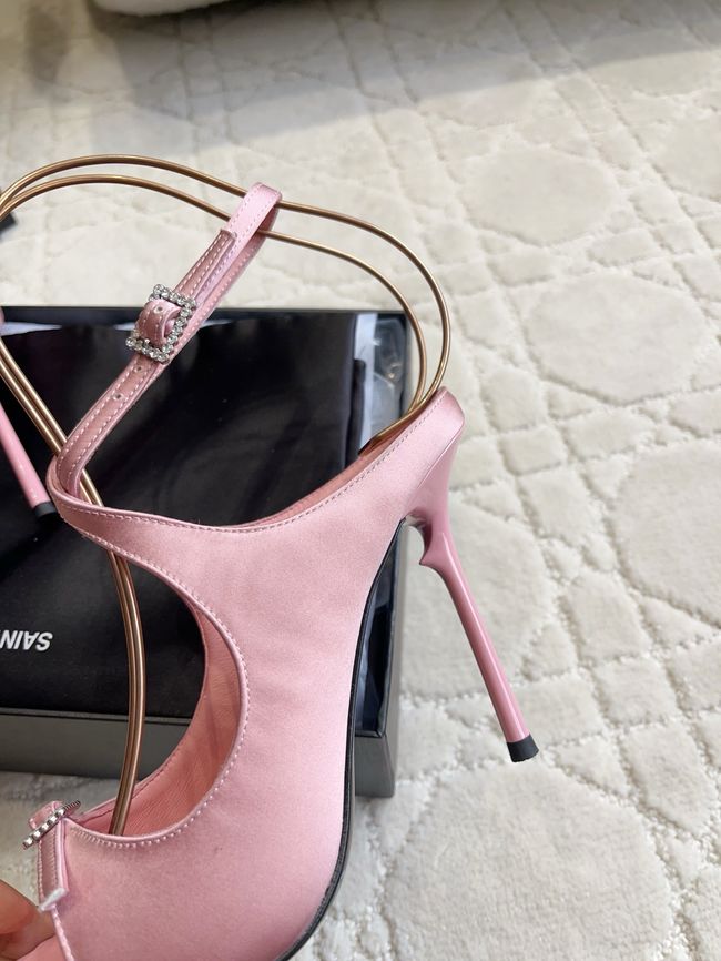 Saint Laurent in satin crepe and rhinestones Heel 10.5CM 69021-1 Saint Laurent in satin crepe and rhinestones Heel 10.5CM 69021-1