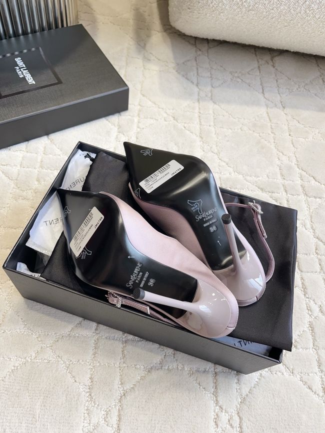 Saint Laurent in satin crepe and rhinestones Heel 10.5CM 69021-2 Saint Laurent in satin crepe and rhinestones Heel 10.5CM 69021-2